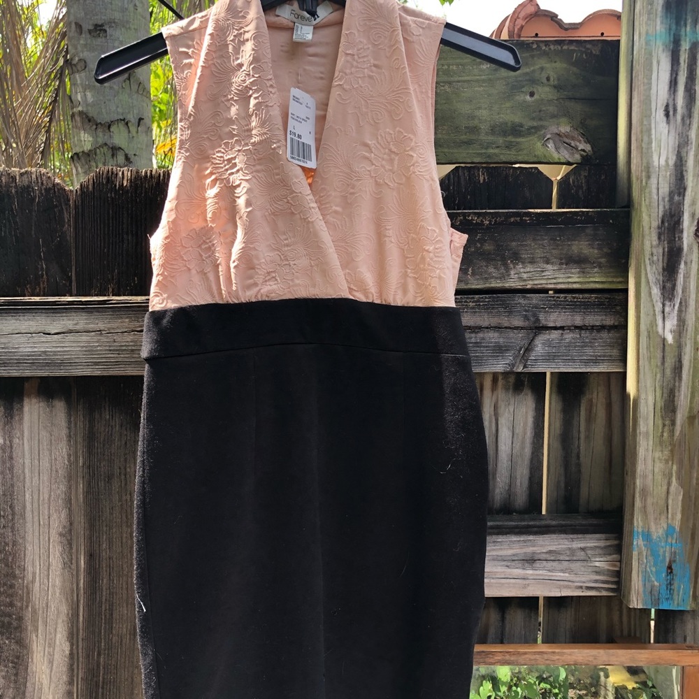 Peach forever 21 dress perfect fit stretch soft